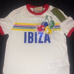 Brand new, Gucci, limited edition Ibiza embellished T-shirt. Ibizia collection
